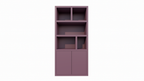 Bücherregal Morella - 100x40x210H cm - push-to-open Türen - offene Regale