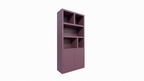 Bücherregal Morella - 100x40x210H cm - push-to-open Türen - offene Regale