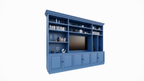 Fernsehschrank Nara - 320x45/35x240H cm - 11 offene Fächer - 6 Türen