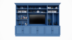 Fernsehschrank Nara - 320x45/35x240H cm - 11 offene Fächer - 6 Türen