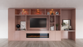 TV-/Bürofachschrank Narni mit Kamin 535x45x255H cm - 5cm Fachbodenstärke - PREIS AUF ANFRAGE