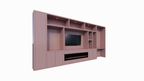 TV-/Bürofachschrank Narni mit Kamin 535x45x255H cm - 5cm Fachbodenstärke - PREIS AUF ANFRAGE