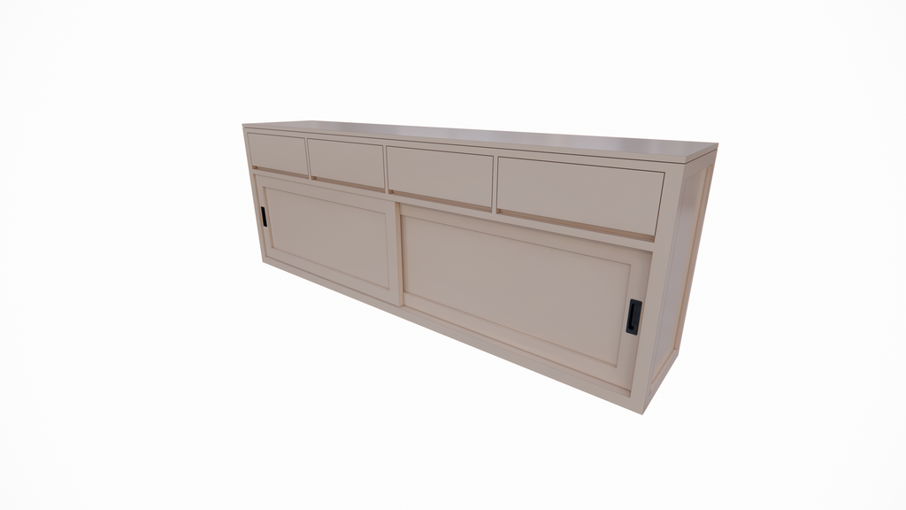 Sideboard Neiva - 250x50x90H cm - 2 Schiebetüren - schlankes Design