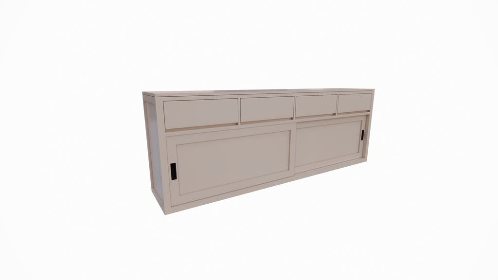 Sideboard Neiva - 250x50x90H cm - 2 Schiebetüren - schlankes Design