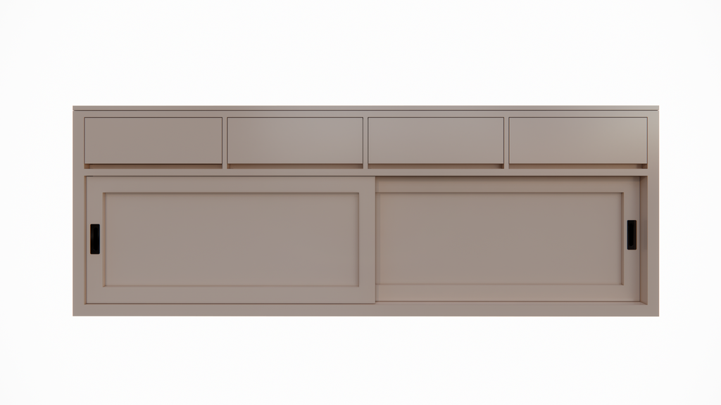 Sideboard Neiva - 250x50x90H cm - 2 Schiebetüren - schlankes Design