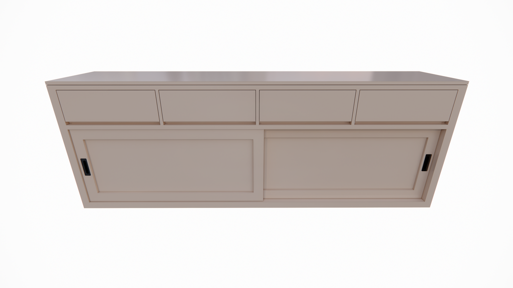 Sideboard Neiva - 250x50x90H cm - 2 Schiebetüren - schlankes Design