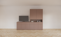 TV-Anrichte/Kommode Nikiti - 297x50x240H cm - 5 cm starke Einlegeböden - schlankes Design - Türen mit Druck zu öffnen