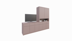 TV-Anrichte/Kommode Nikiti - 297x50x240H cm - 5 cm starke Einlegeböden - schlankes Design - Türen mit Druck zu öffnen