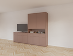 TV-Anrichte/Kommode Nikiti - 297x50x240H cm - 5 cm starke Einlegeböden - schlankes Design - Türen mit Druck zu öffnen
