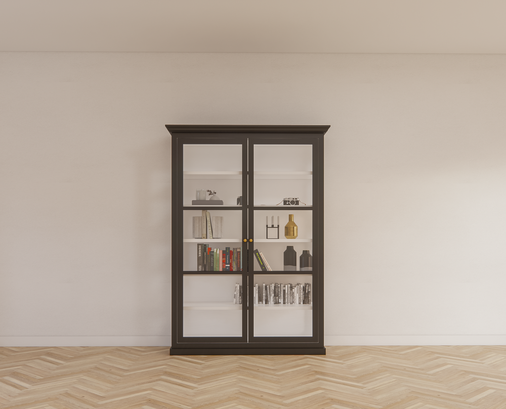 Vitrine Noia - 140x45x210H cm - Seiten aus Glas