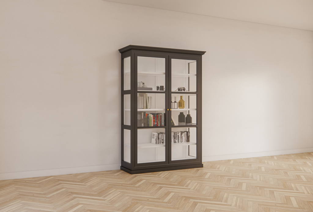Vitrine Noia - 140x45x210H cm - Seiten aus Glas