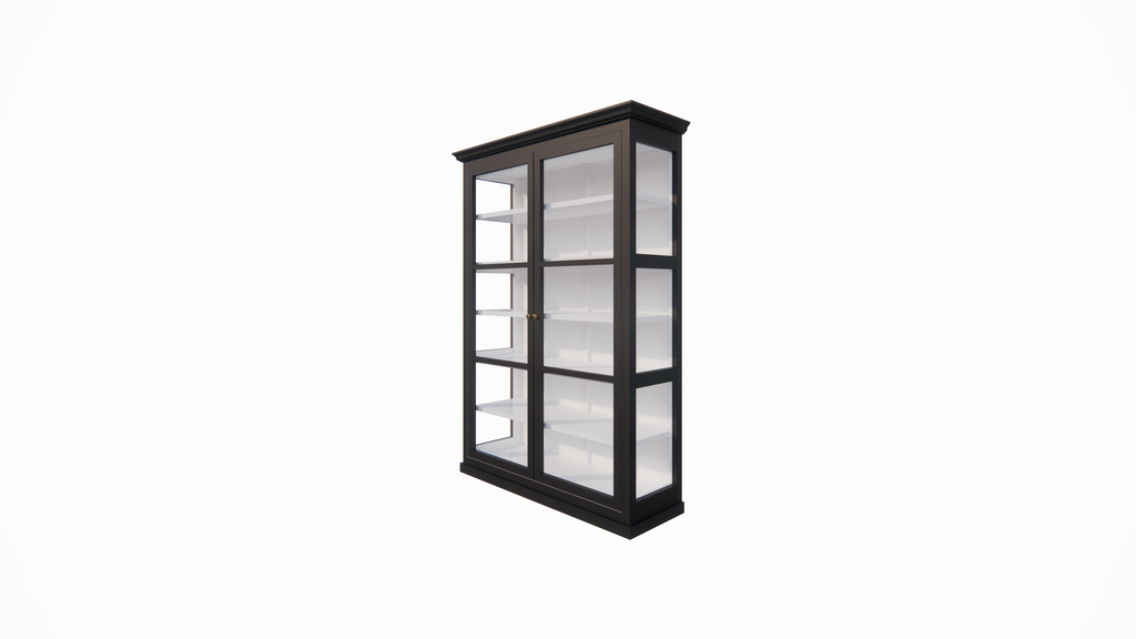 Vitrine Noia - 140x45x210H cm - Seiten aus Glas