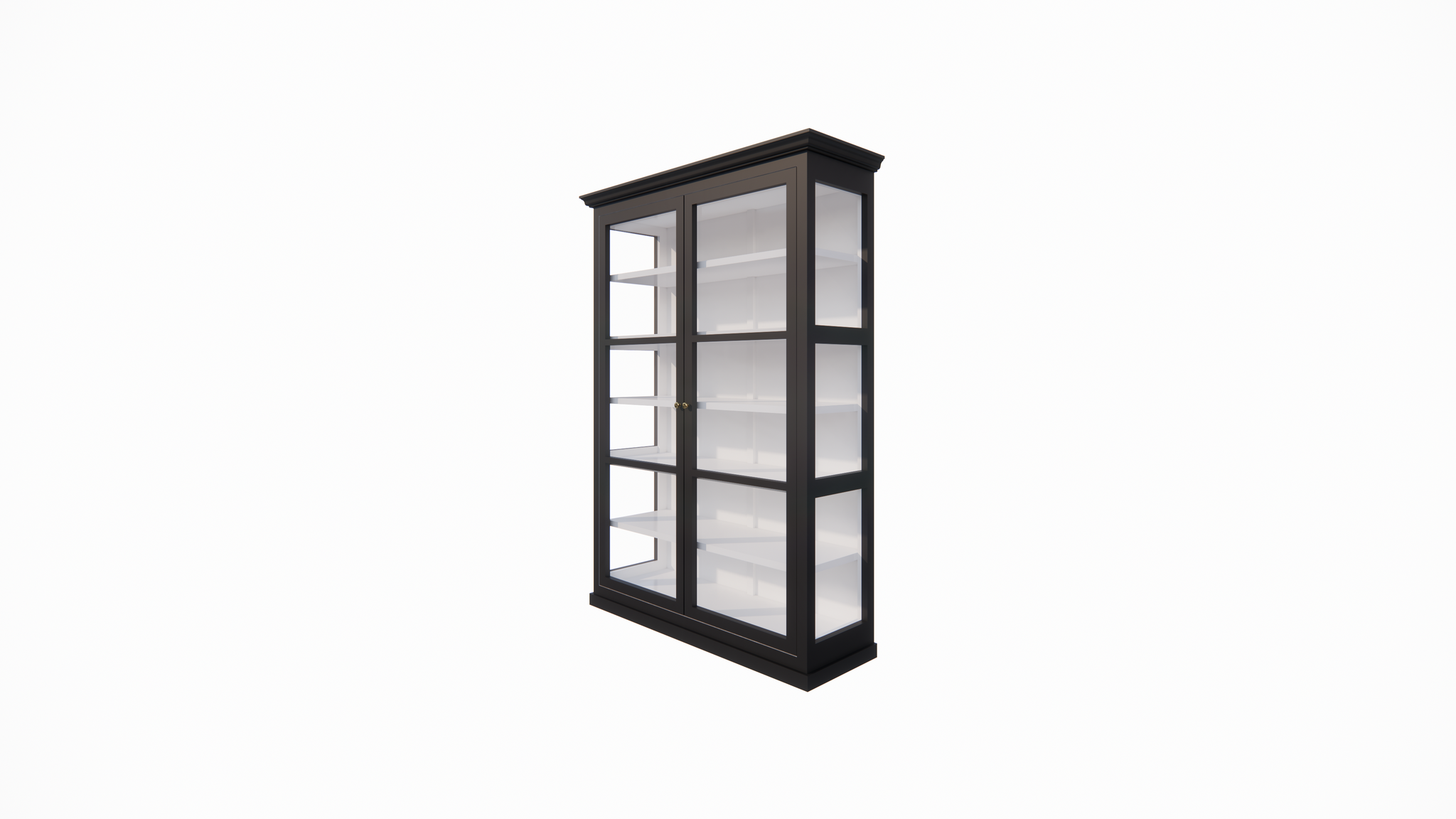 Vitrine Noia - 140x45x210H cm - Seiten aus Glas