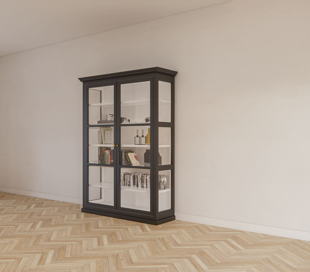 Vitrine Noia - 140x45x210H cm - Seiten aus Glas