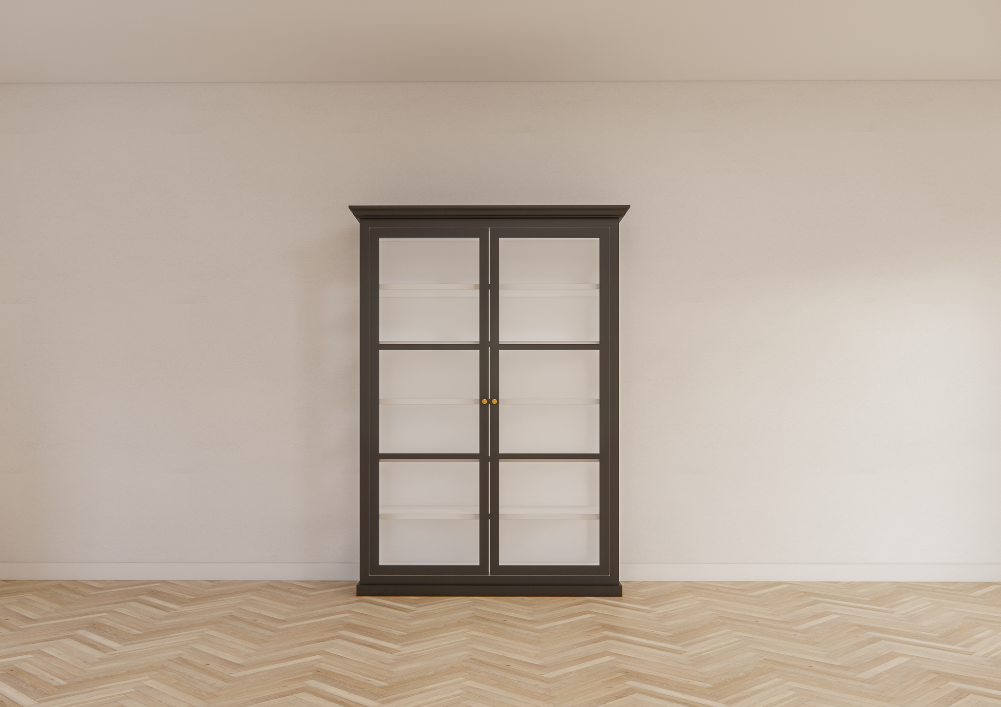 Vitrine Noia - 140x45x210H cm - Seiten aus Glas