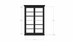 Vitrine Noia - 140x45x210H cm - Seiten aus Glas