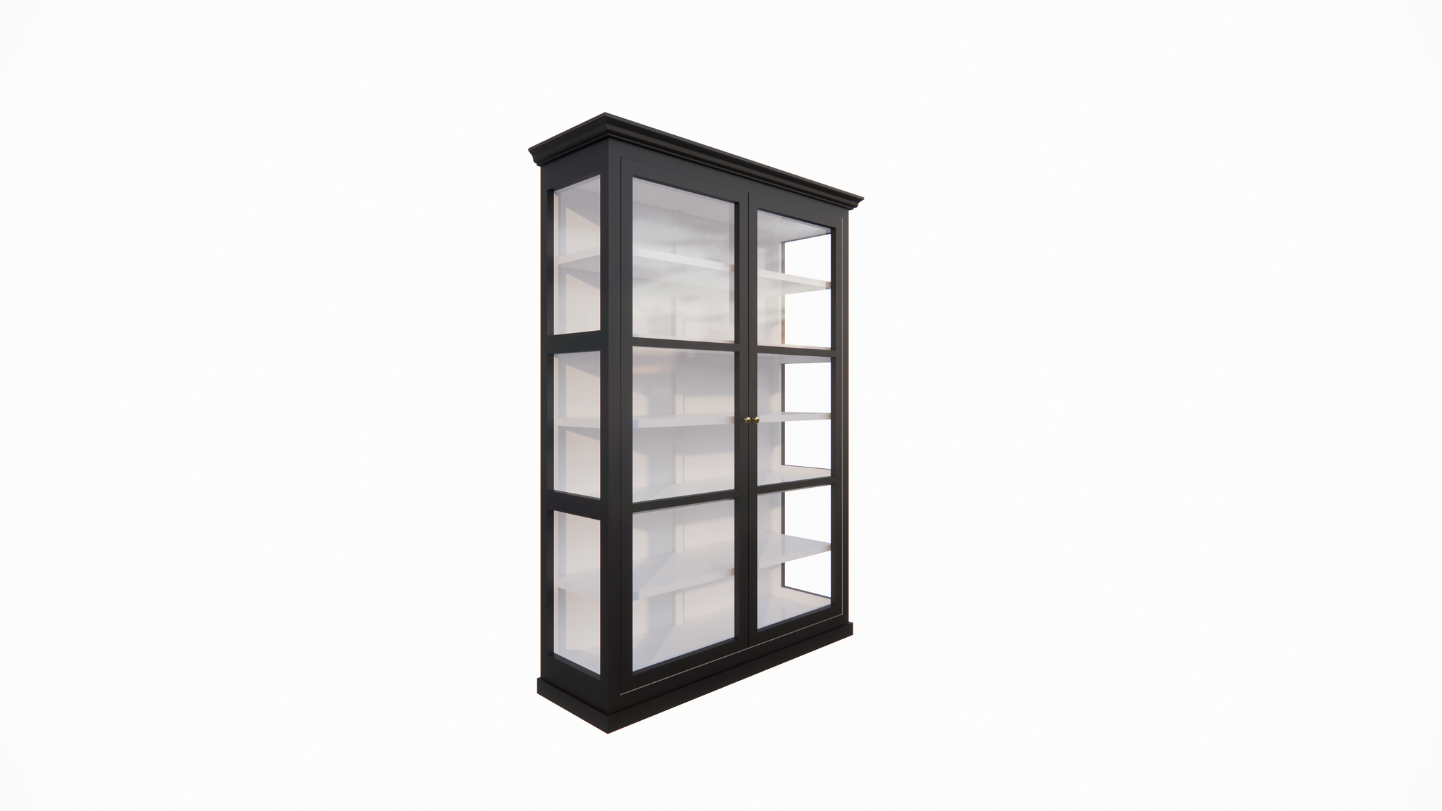 Vitrine Noia - 140x45x210H cm - Seiten aus Glas