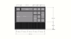 TV-Fachschrank Padua - 300x40x240H cm - 4cm Fachbodenstärke - mit Cinewall/Fernsehfach - schlankes Design - offene Fächer - 5 grifflose Push-to-open-Türen mit Bearbeitung - mit Kabelloch im TV-Fach