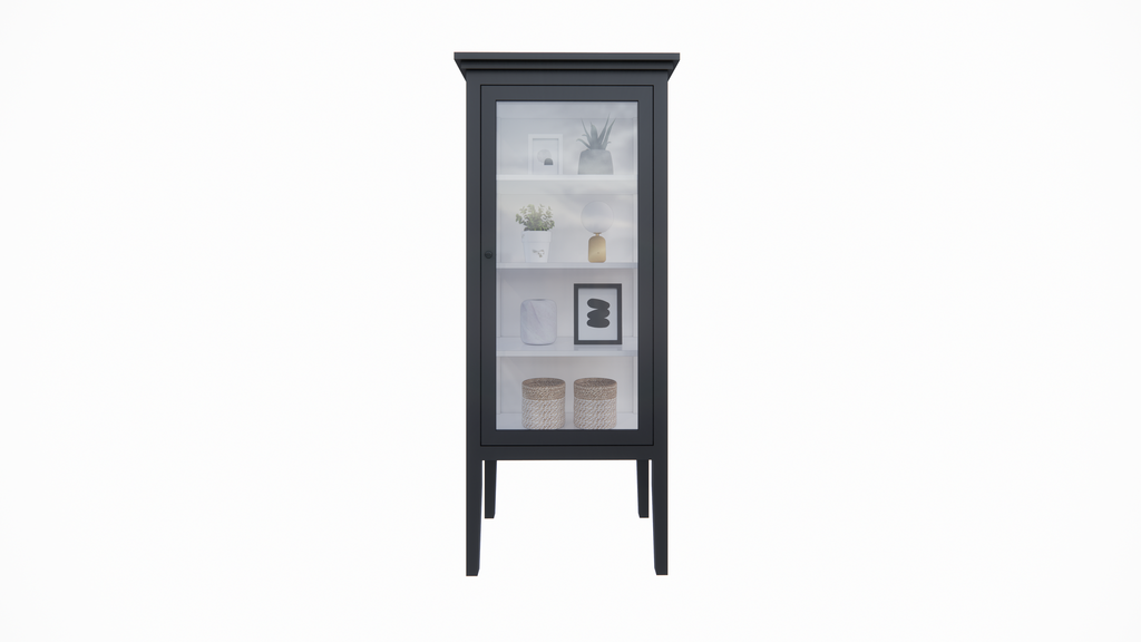 Vitrine Pasto - 70x50x180H cm - auf Beinen - schlichtes Design