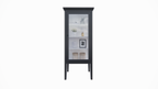 Vitrine Pasto - 70x50x180H cm - auf Beinen - schlichtes Design