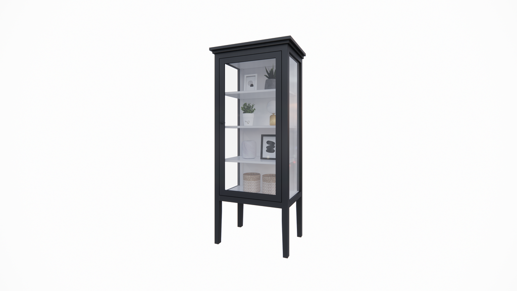Vitrine Pasto - 70x50x180H cm - auf Beinen - schlichtes Design