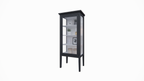 Vitrine Pasto - 70x50x180H cm - auf Beinen - schlichtes Design