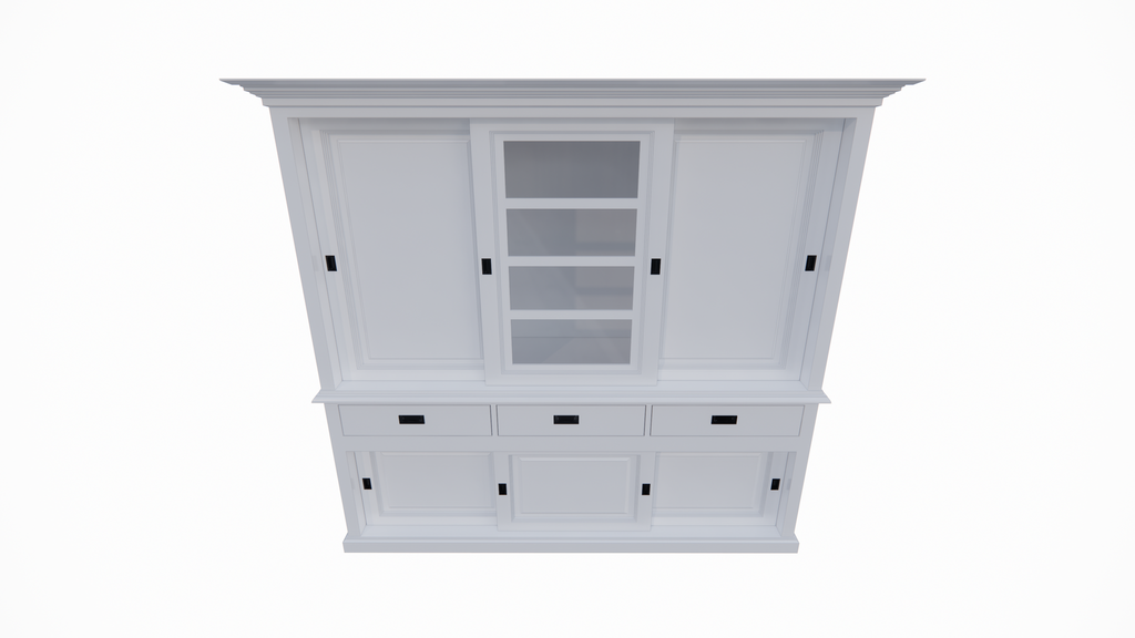 Buffetschrank Patras - 300x50x230H cm - geschlossene Türen - Schiebetüren - 3 Soft-Close-Schubladen