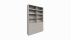 Regal Pavia - 210x40x310H cm - offene Regale - Schubladen und Türen zum Aufschieben