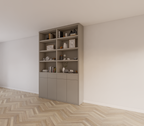 Regal Pavia - 210x40x310H cm - offene Regale - Schubladen und Türen zum Aufschieben