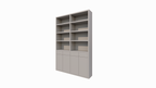 Regal Pavia - 210x40x310H cm - offene Regale - Schubladen und Türen zum Aufschieben