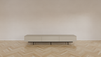 TV-Sideboard Perula - 250x45x40H cm - untere Ausführung aus schwarzem Stahl - Schubladen mit Push-to-Open-Funktion