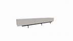 TV-Sideboard Perula - 250x45x40H cm - untere Ausführung aus schwarzem Stahl - Schubladen mit Push-to-Open-Funktion