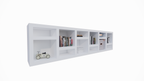 Beistelltisch/Kommode Prato 01 - 245x30x60H cm - 5cm Regalstärke - offene Regale Sideboard