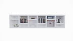 Beistelltisch/Kommode Prato 01 - 245x30x60H cm - 5cm Regalstärke - offene Regale Sideboard