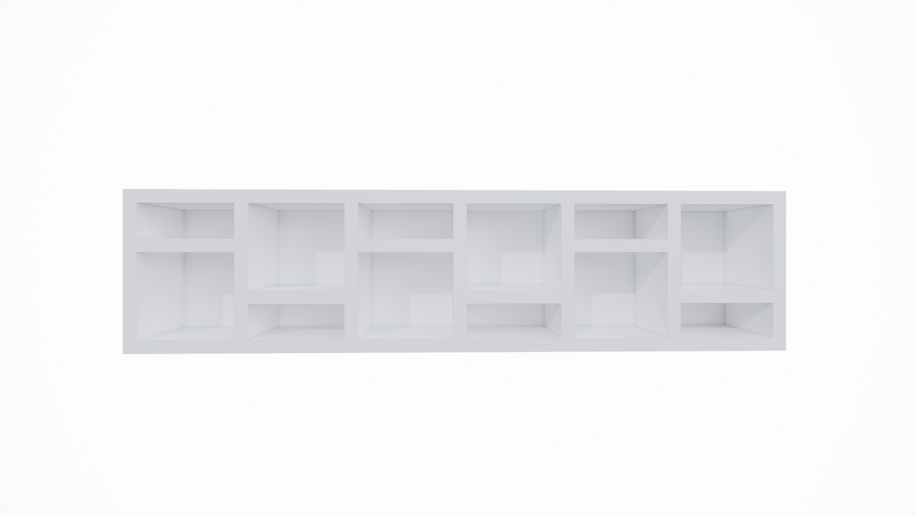 Beistelltisch/Kommode Prato 01 - 245x30x60H cm - 5cm Regalstärke - offene Regale Sideboard