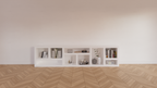 Beistelltisch/Kommode Prato 02 - 245x30x60H cm - 5cm Regalstärke - offene Regale Sideboard