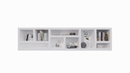 Beistelltisch/Kommode Prato 02 - 245x30x60H cm - 5cm Regalstärke - offene Regale Sideboard