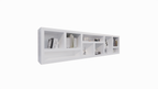 Beistelltisch/Kommode Prato 02 - 245x30x60H cm - 5cm Regalstärke - offene Regale Sideboard
