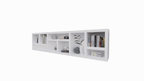 Beistelltisch/Kommode Prato 02 - 245x30x60H cm - 5cm Regalstärke - offene Regale Sideboard