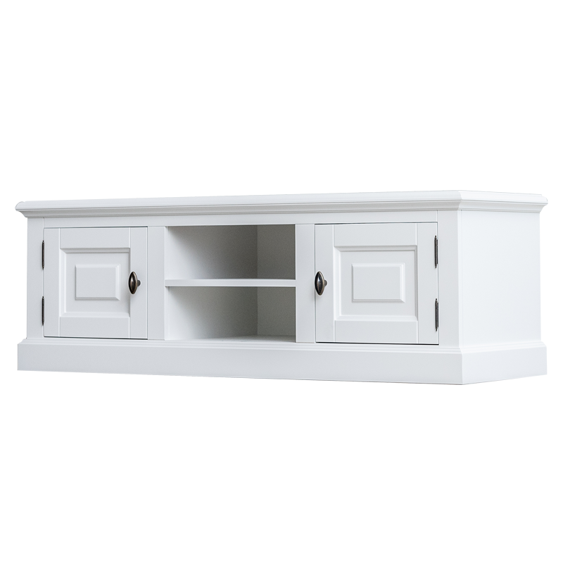Privates TV-Sideboard - 150x50x50H cm - 2 geschlossene Flügeltüren - offenes Fach mit Kabeldurchlass