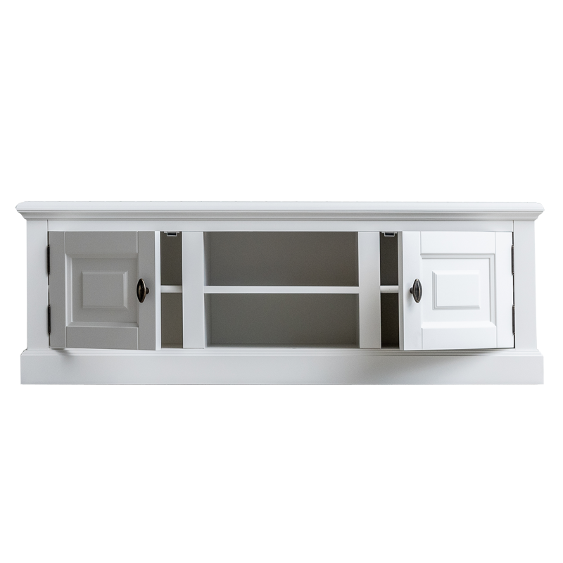 Privates TV-Sideboard - 150x50x50H cm - 2 geschlossene Flügeltüren - offenes Fach mit Kabeldurchlass