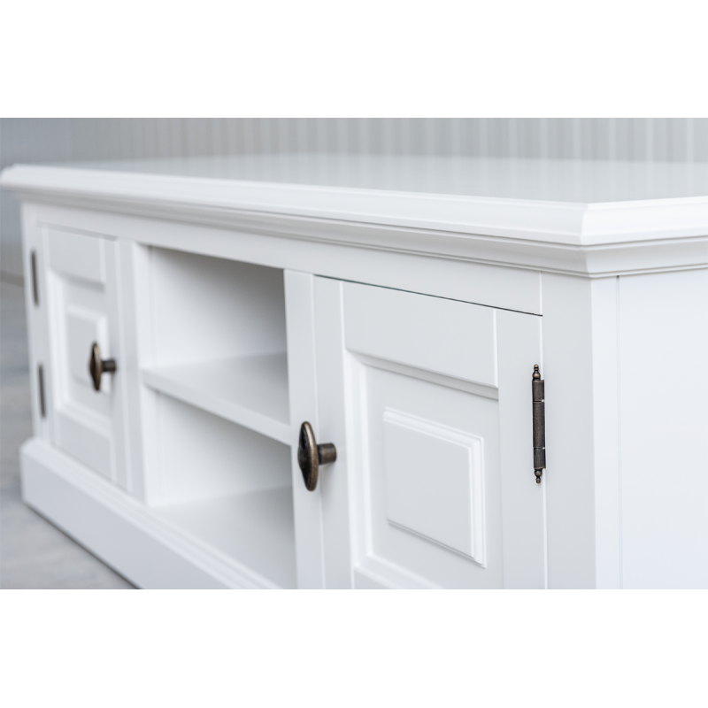 Privates TV-Sideboard - 150x50x50H cm - 2 geschlossene Flügeltüren - offenes Fach mit Kabeldurchlass