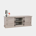 Puglia TV Sideboard - 160x46x60H cm - mit Spanjolette Verschluss - 2 geschlossene Türen - offenes Fach in der Mitte - mit Loch für Kabel