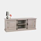 Puglia TV Sideboard - 160x46x60H cm - mit Spanjolette Verschluss - 2 geschlossene Türen - offenes Fach in der Mitte - mit Loch für Kabel