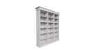Bücherregal Queens Bibliothek - 200x40x240H cm - 15 verstellbare Einlegeböden - zerlegbar - schlichte Landhausoptik