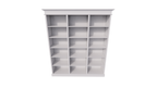 Bücherregal Queens Bibliothek - 200x40x240H cm - 15 verstellbare Einlegeböden - zerlegbar - schlichte Landhausoptik