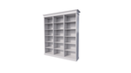 Bücherregal Queens Bibliothek - 200x40x240H cm - 15 verstellbare Einlegeböden - zerlegbar - schlichte Landhausoptik