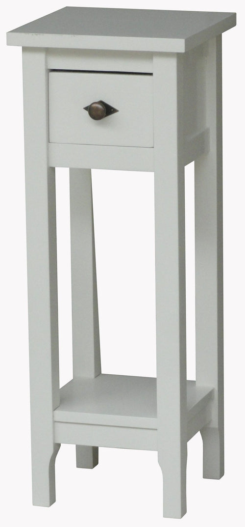 Beistelltisch Deux - 30x30x80H cm - 1 Schublade - 1 Ablage
