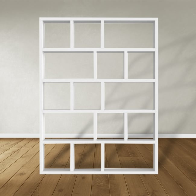 Raumteiler Portofino - offener Schrank - 130x30x220H cm - cleanes Design - offene Regale - 5 cm Bodenstärke