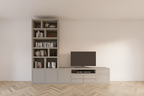 Kommode Rennes - 300x40x240H cm - Schubladen mit Push-to-Open - Türen mit Push-to-Open - offene Einlegeböden - schlichte Ausführung